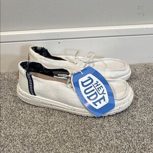 Kids Hey Dude White Casual Shoes